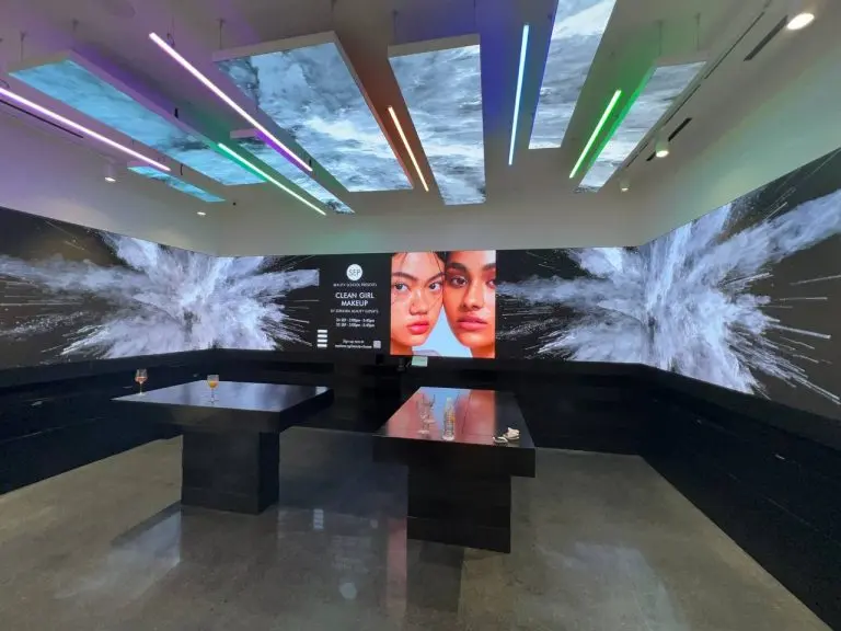 Indoor LED Screen being used by Sephora at Raffles City