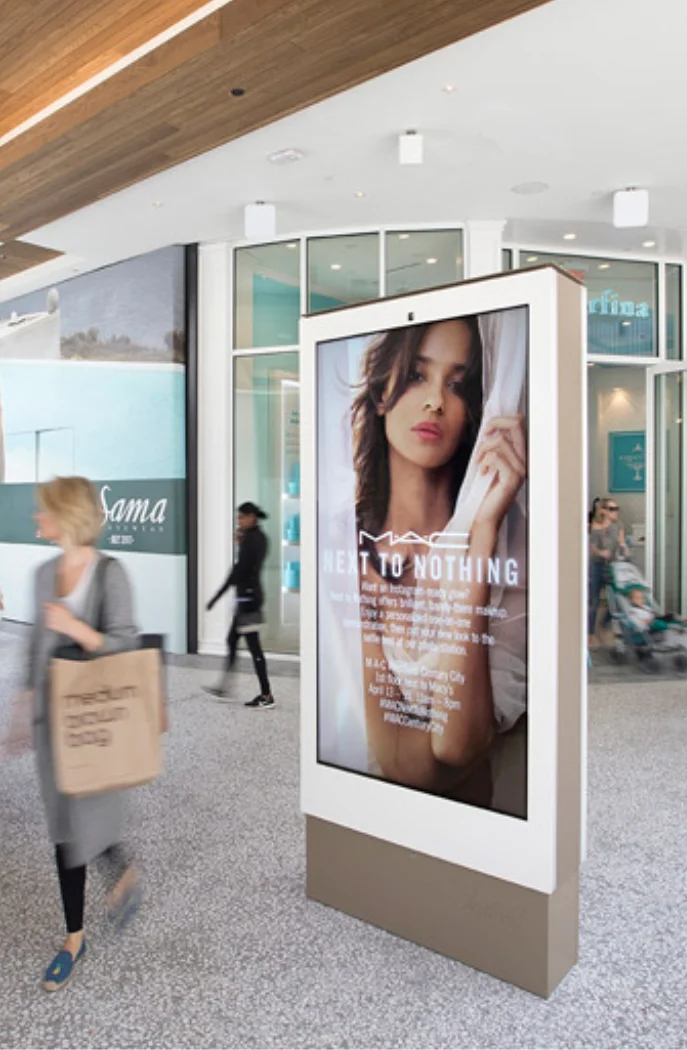 A digital signage in a mall.