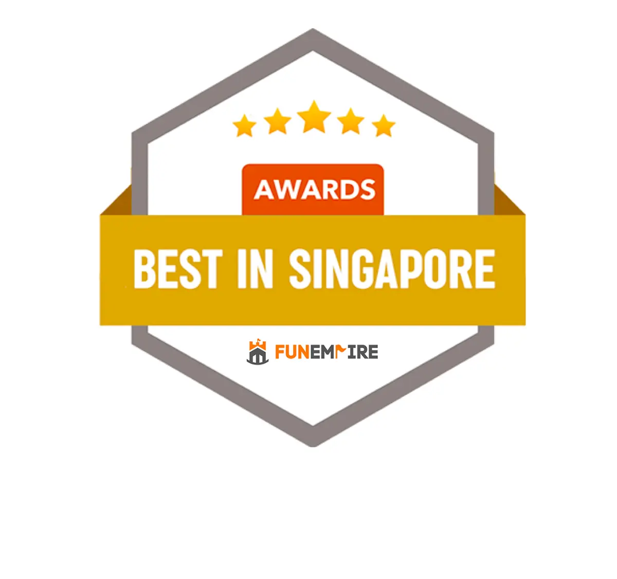 A badge showing that Zoom Visual is one of the best in Singapore by FUNEMPIRE.